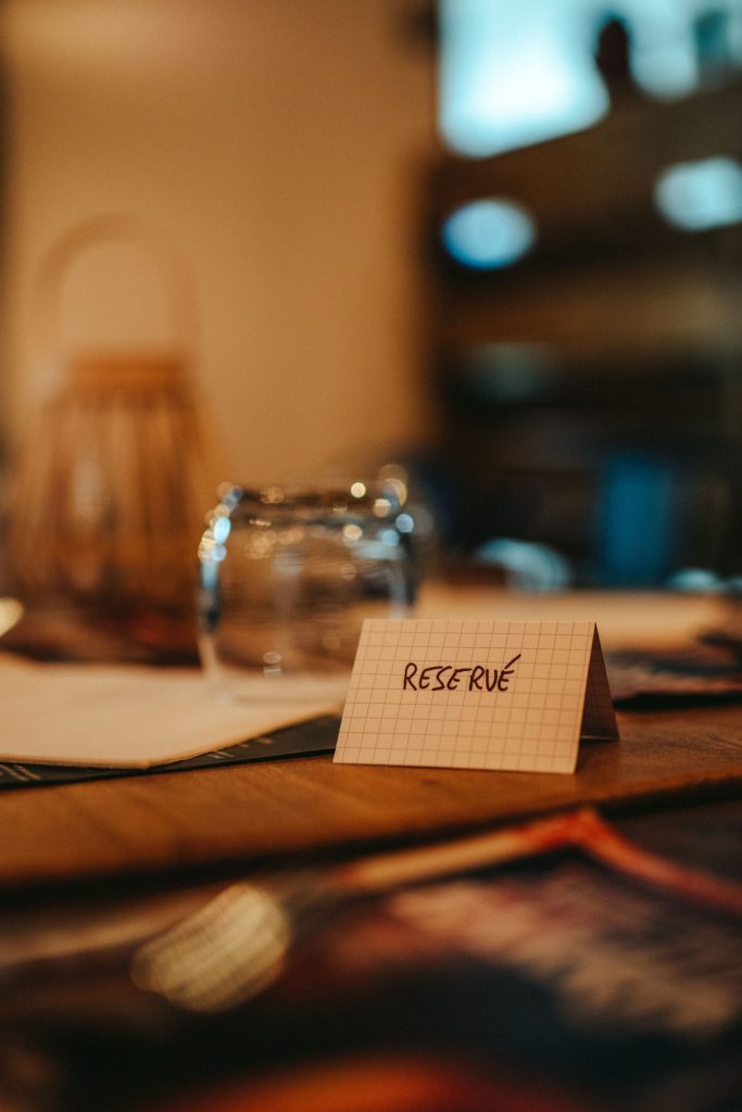 Réservation de table en ligne dans un restaurant